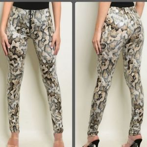 Snake print pants